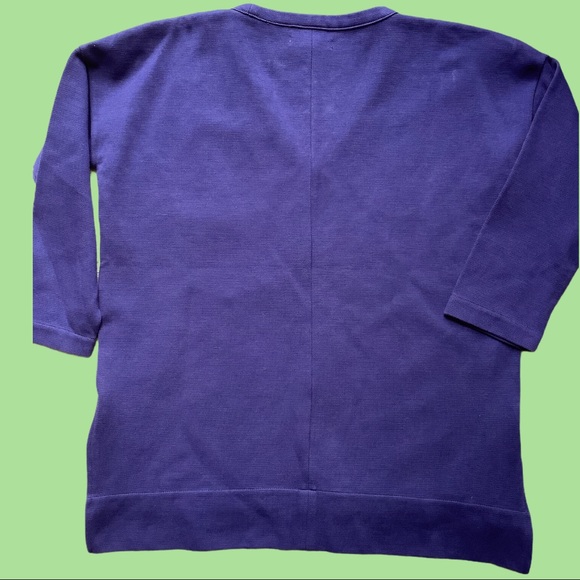 Madewell Navy V-neck Top w/ Side Zippers Size XS-S - Picture 4 of 7